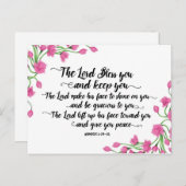 The Lord Bless You en Keep You Briefkaart (Voorkant / Achterkant)