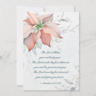 The Lord Bless You Numbers 6:24-26 Kerstmis Feestdagenkaart