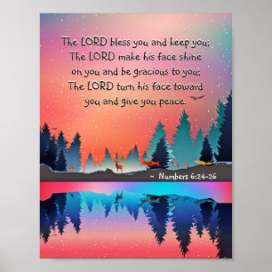 The Lord Bless You Numbers 6:24-26 Winter Lake Poster