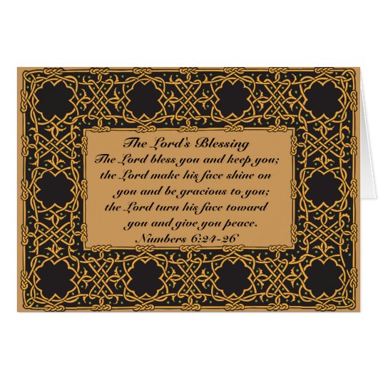 The Lord Bless You, Numbers 6:24, Celtic Card (Voorkant Horizontaal)