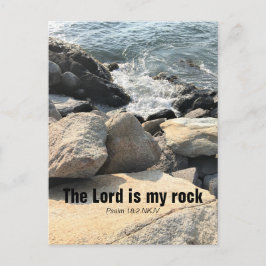 The Lord is My Rock Psalm 18:2 Foto van Ocean Blue Briefkaart