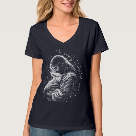The Lord is my Shepard. Psalm 23. T-Shirt (Devant)