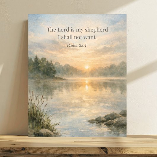 The Lord Is My Shepherd Psalm 23:1 Christian Poster