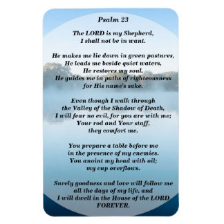 The Lord is my Shepherd Psalm 23 Flexible Magneet