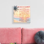 The Lord Is My Shepherd Psalm 23 Sunset Beach  Canvas Afdruk (Insitu (Woonkamer))
