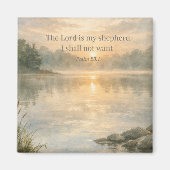 The Lord Is My Shepherd Scripture Psalm 23:1 Faith Magneet (Voorkant)
