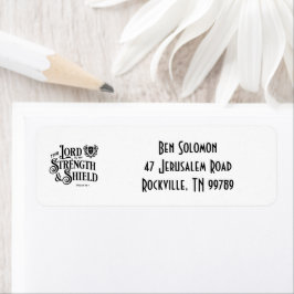 The Lord is My Strength Scripture Address Labels