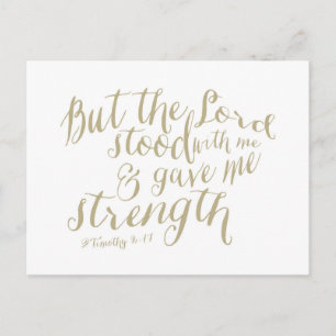 The Lord Stood with Me Briefkaart (2 Timothy 4:17)