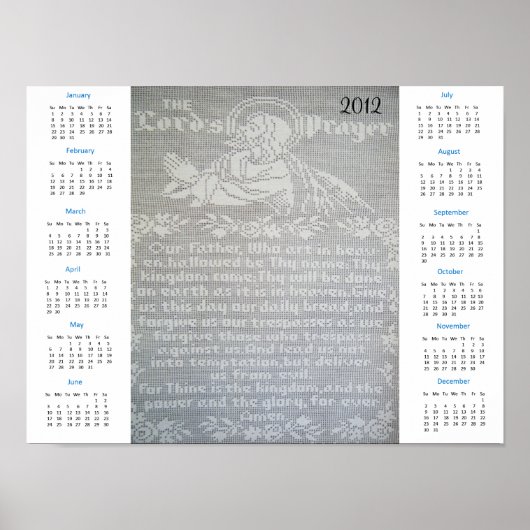 The Lord's Prayer 2012 Calendar Poster (Devant)