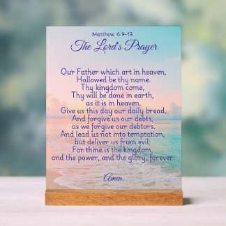 The Lord's Prayer Acryl Bord