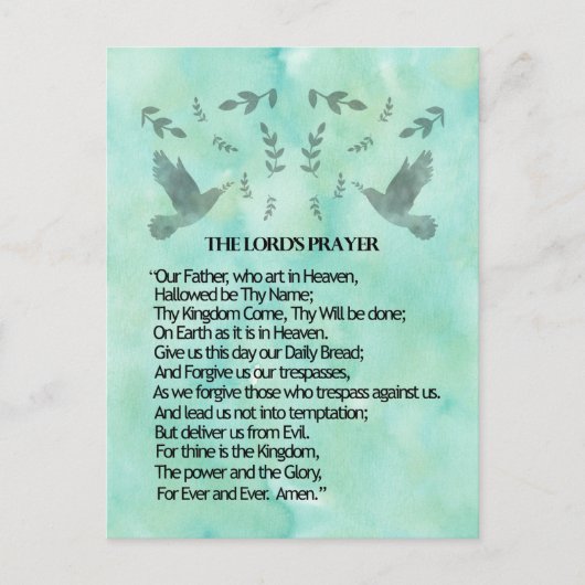 The Lord's Prayer Briefkaart (Voorkant)