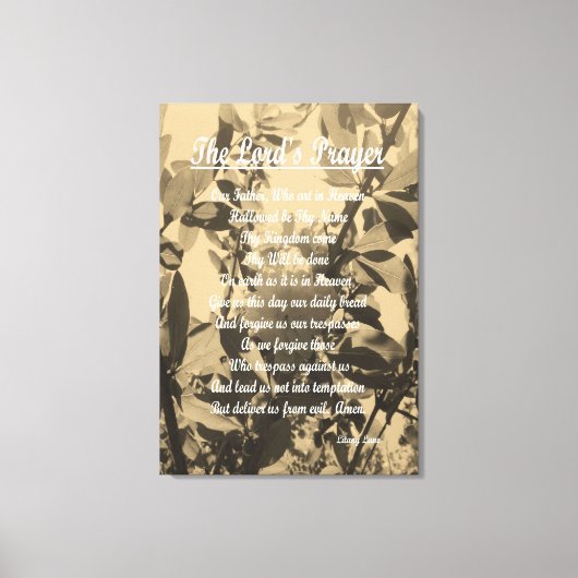 The Lords Prayer Canvas Afdruk (Voorkant)