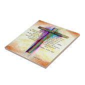 The Lord's Prayer Cross Tegeltje (Zijkant)