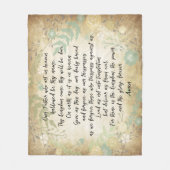 The Lord's Prayer Fleece Deken (Voorkant)