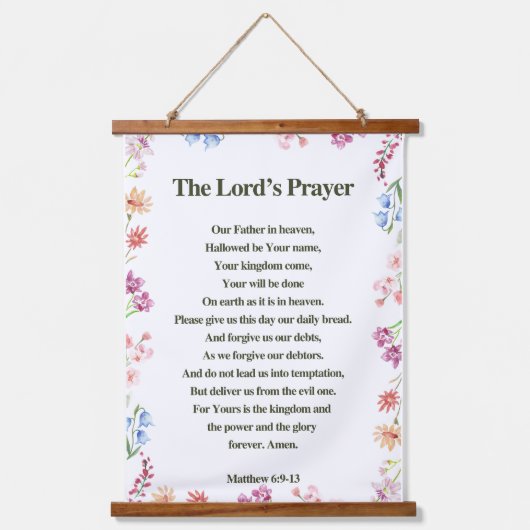 The Lord's Prayer Hangend Wandkleed (Voorkant)