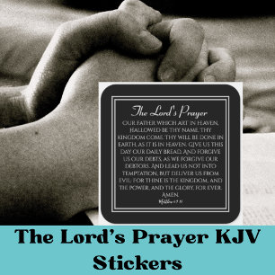 The Lord's Prayer Hope Vierkante Sticker
