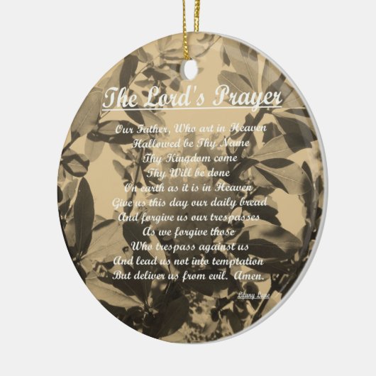 The Lords Prayer Keramisch Ornament (Links)