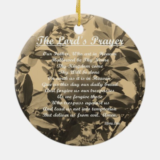 The Lords Prayer Keramisch Ornament (Achterkant)