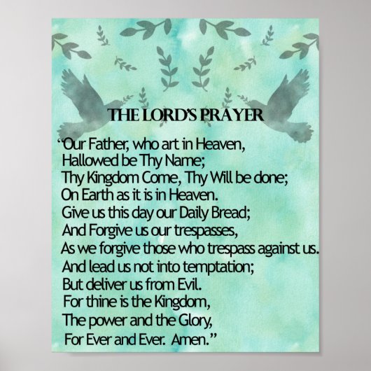 The Lord's Prayer Poster (Voorkant)