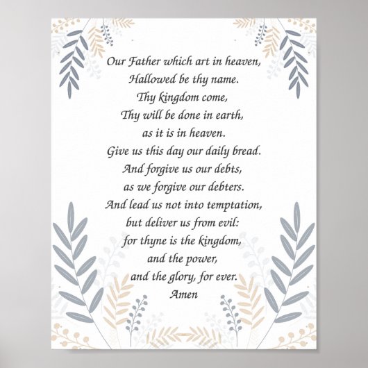 The Lord's Prayer Poster (Voorkant)