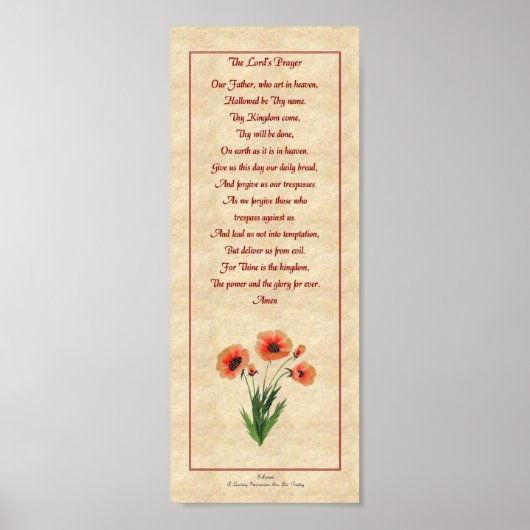 The Lord's Prayer Poster (Voorkant)