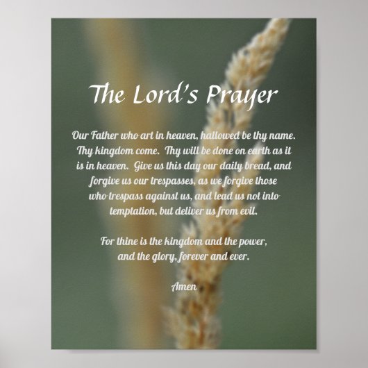 The Lord's Prayer Poster (Voorkant)