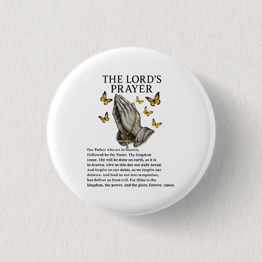 The Lord's Prayer Ronde Button 3,2 Cm (Voorkant)