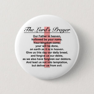 The Lord's Prayer Ronde Button 5,7 Cm