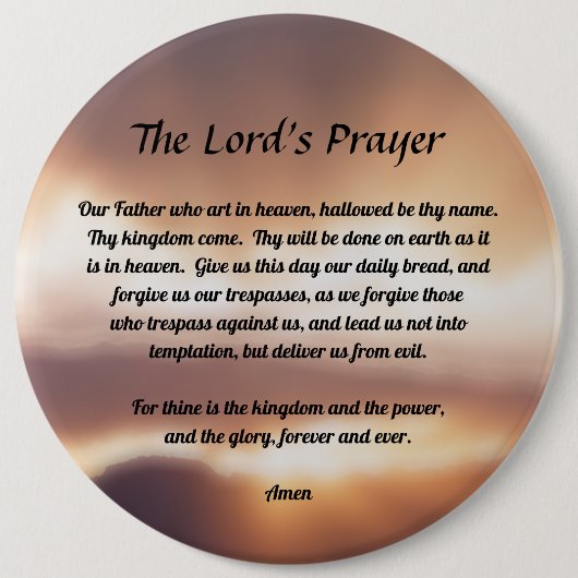 The Lord's Prayer Ronde Button 6,0 Cm (Voorkant)