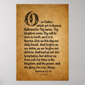 The Lord's Prayer (Scripture: Matthew 6:9-13) Poster (Voorkant)