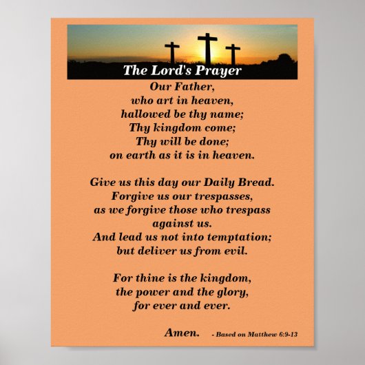 The Lord's Prayer - Traditional Version Poster (Voorkant)