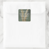 The Lord's Prayer Vierkante Sticker (Tas)