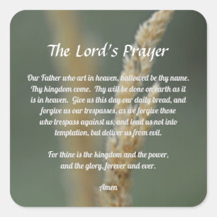 The Lord's Prayer Vierkante Sticker