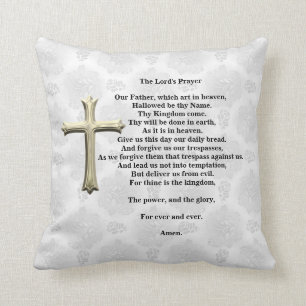 The Lord's Prayer (wit) Kussen
