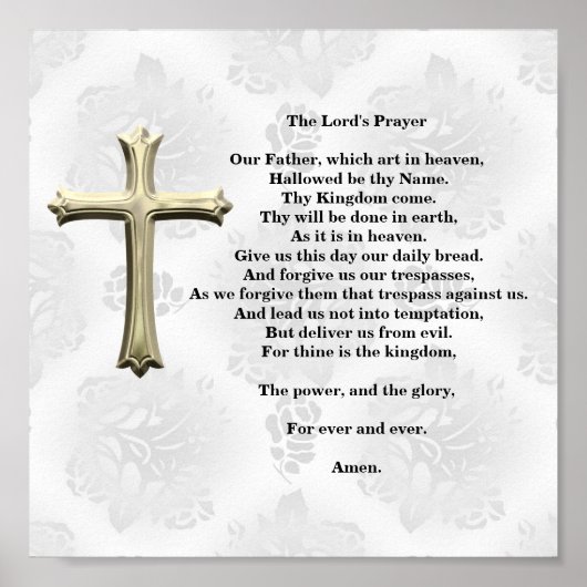 The Lord's Prayer (wit) Poster (Voorkant)