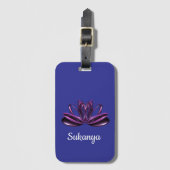 The lotus flower personalized bagagelabel (Voorkant (verticaal))