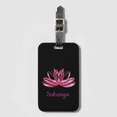 The lotus flower personalized bagagelabel (Voorkant (verticaal))