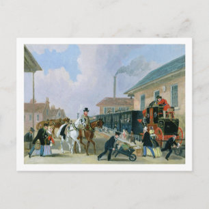 The Louth-London Royal Mail Traveling by Train for Briefkaart
