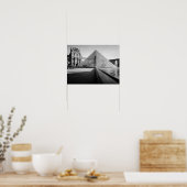 The Louvre in BW Poster (Keuken)