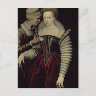 The Love Letter, een dame met haar Maid Briefkaart