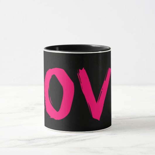 The Love Mok 11oz Black roze by Zazz_it (Midden)