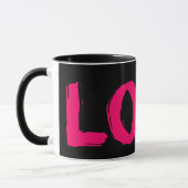 The Love Mok 11oz Black roze by Zazz_it (Links)