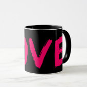 The Love Mok 11oz Black roze by Zazz_it (Voorkant rechts)
