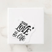 The Love of My Life – Romantic Typography Design Bedankjes Labels (In situ)