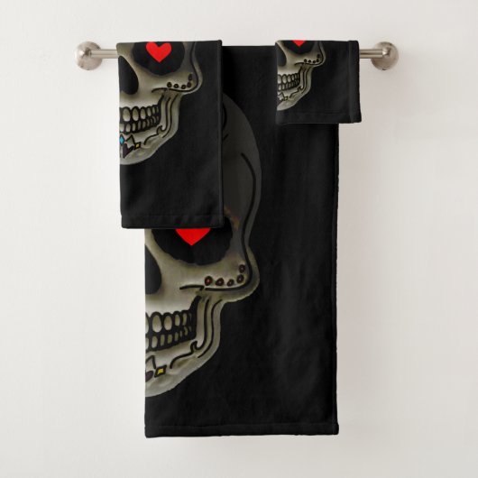 The Love Skull Bad Handdoek (Insitu)