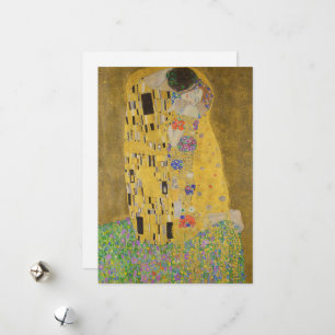 The Lovers Kissingembrace by Gustav Klimt Feestdagenkaart