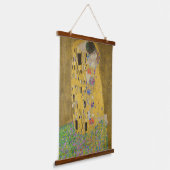 The Lovers Kissingembrace by Gustav Klimt Hangend Wandkleed (Gebogen)