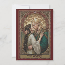 The Lovers Tarot Art Flat Thank You Card  Bedankkaart