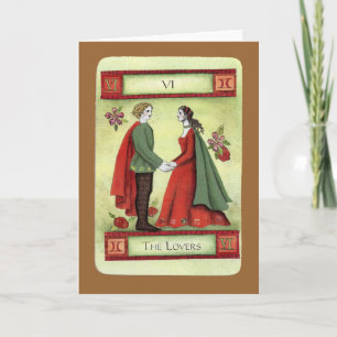 "The Lovers" tarot card Kaart