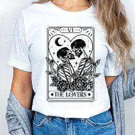 The Lovers Tarot Skelet Valentijn T-shirt